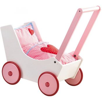 Jucarie Doll Pram Baby Walker Hearts (0950)