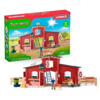 Jucarie Farm World Large farm with animals & accessories, play building