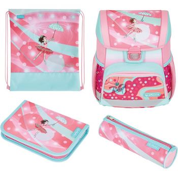 Jucarie Loop Plus Ballet Love, school bag (pink/pink, incl. 16-piece school case, pencil case, sports bag)