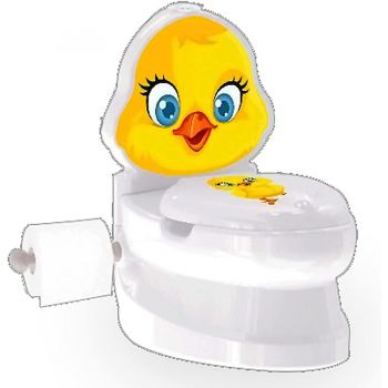 Jucarie My little toilet chick, potty (white/multicolored)