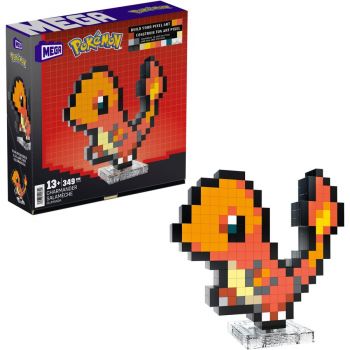 Mattel Pokémon Charmander Pixel Art Construction Toy