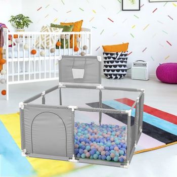 Tarc de joaca pentru copii 125x65cm Grey