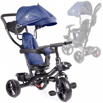 Tricicleta pentru copii cu scaun rotativ 360 Trike Fix Lite Blue de firma originala