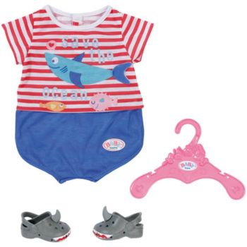 ZAPF Creation BABY born pajamas & clogs blue, doll accessories (43 cm)