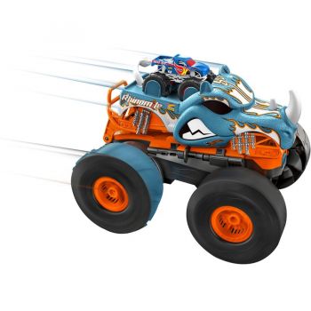 Hot Wheels R/C MT Transf. Rhinomite, RC (black/orange, incl.  Monster Truck Race Ace in 1:64 scale)
