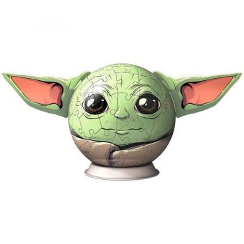 Jucarie 3D Puzzle Ball Mandalorian Grogu with Ears Puzzle (Pieces 72)