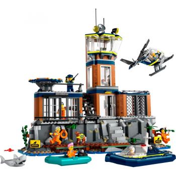 Jucarie 60419 City Prison Island Police Station Construction Toy
