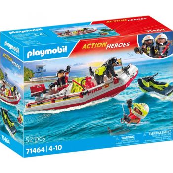 Jucarie 71464 City Action Fire Boat with Aqua Scooter, construction toy