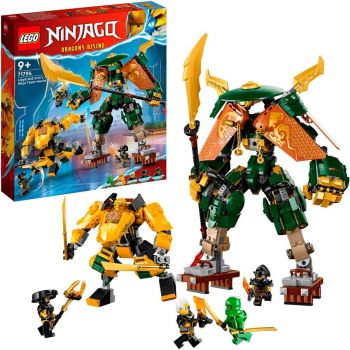 Jucarie 71794 Ninjago Lloyds and Arins Training Mechs Construction Toy