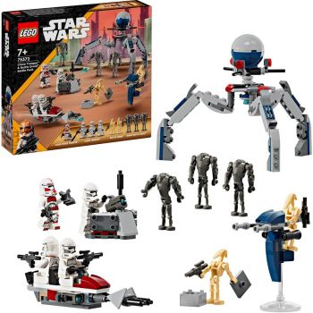 Jucarie 75372  Star Wars Clone Trooper & Battle Droid Battle Pack, construction toy