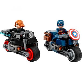 Jucarie 76260 Marvel Super Heroes black Widows & Captain Americas Motorcycles Construction Toy