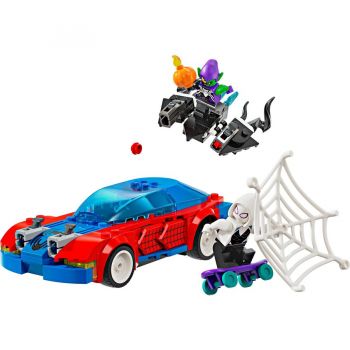 Jucarie 76279 Marvel Super Heroes Spider-Man's Racing Car & Venom Green Goblin Construction Toy
