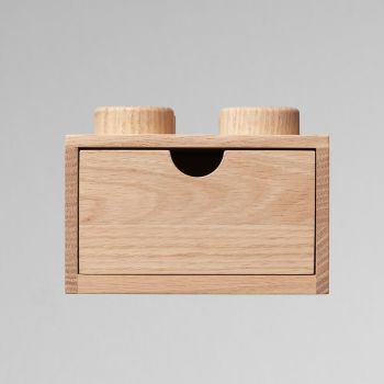Room Copenhagen LEGO 2x2 wooden desk drawer, storage box (oak, light)