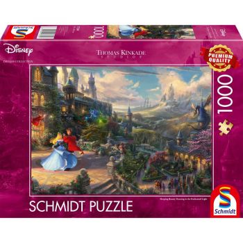 Schmidt Spiele Thomas Kinkade Studios: Sleeping Beauty Dancing in the Enchanted Light, Puzzle (Disney Dreams Collections)