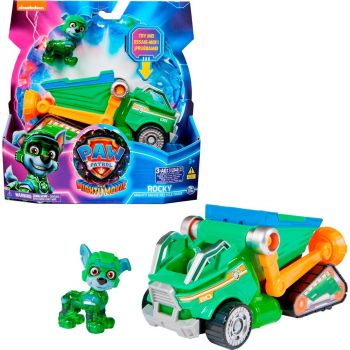Spin Master Paw Patrol Mighty movie - basic vehicle from Rocky with puppy figure, toy vehicle