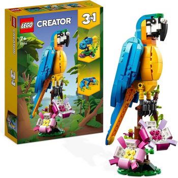 Jucarie 31136 Creator 3in1 Exotic Parrot Construction Toy