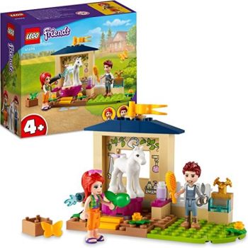 Jucarie 41696 Friends Pony Grooming Construction Toy (Stable with Horse Figure, Mia and Daniel Minifigures)