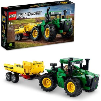 Jucarie 42136 Technic John Deere 9620R 4WD Tractor Construction Toy (With Trailer)