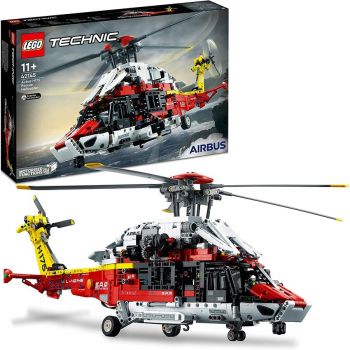 Jucarie 42145 Technic Airbus H175 Rescue Helicopter Construction Toy (Kids Model Building Kit, Spinning Rotors & Motorized Functions)
