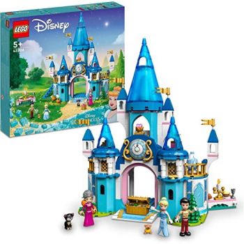 Jucarie 43206 Disney Princess Cinderella s Castle Construction Toy (Includes 3 Mini Dolls Includes Princess Cinderella)