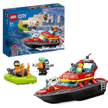 Jucarie 60373 City Fire Boat Construction Toy