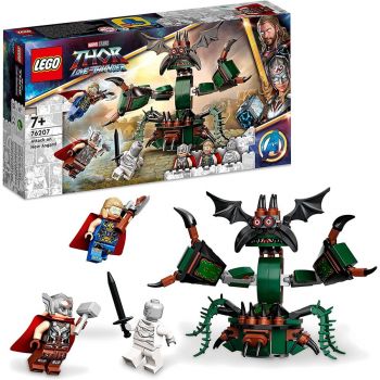 Jucarie 76207 Marvel Super Heroes Attack on New Asgard Construction Toy (Avengers Toys from Thor: Love & Thunder Movie)