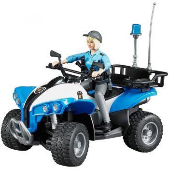 Jucarie bworld Police Quad-Bike with Policeman and Accessories - 63010