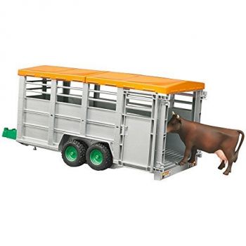 Jucarie cattle transport trailer with cow