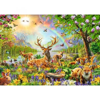 Jucarie Childrens puzzle graceful deer family (200 pieces)