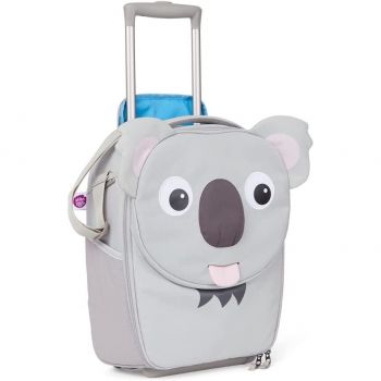 Jucarie childrens suitcase Karla Koala, trolley (grey/pink)