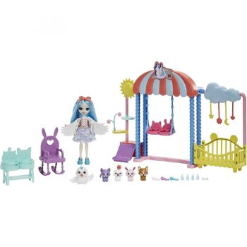 Jucarie Enchantimals City Tails Main Street Pet Nursery Playset Toy Figure