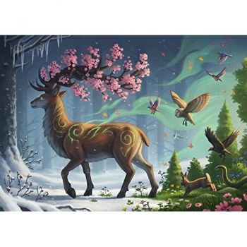Jucarie Jigsaw Puzzle The Deer as the Herald of Spring (1000 Pieces)