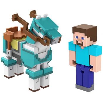 Jucarie Minecraft Armored Horse and Steve Game Character