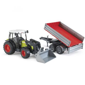 Jucarie Professional Series Claas Nectis 267 F with Frontloader and Tipping Trailer Highlights (02112)