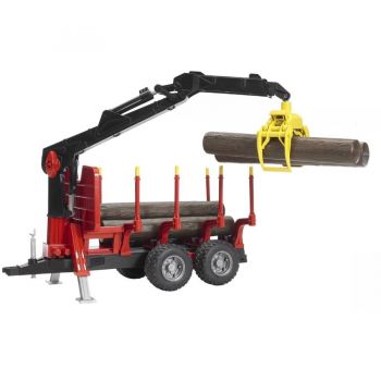Jucarie Professional Series Forestry Trailer with loading Crane and Grab (02252)