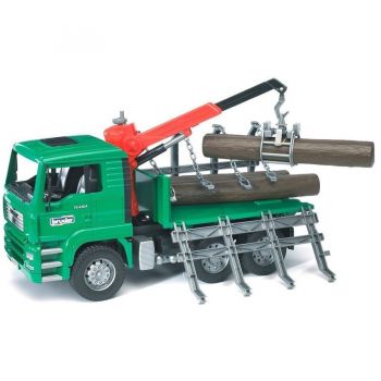 Jucarie Professional Series MAN Timber Truck with Loading Crane (02769)