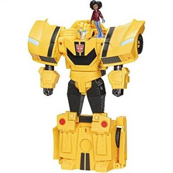 Jucarie Transformers EarthSpark Spin Changer Bumblebee and Mo Malto Toy Figure