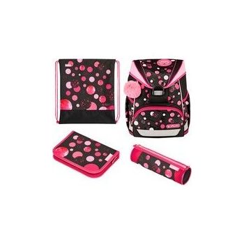 Jucarie UltraLight Plus Cats & Dots, school bag (pink/brown, incl. 16-piece school case, pencil case, sports bag)