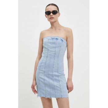 Answear Lab rochie jeans mini, mulata