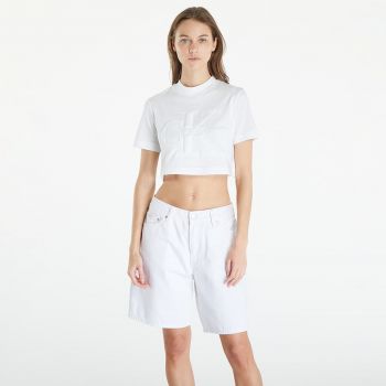 Calvin Klein Jeans Premium Monologo Cropped T-Shirt White ieftin