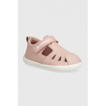 Garvalin sandale din piele pentru copii culoarea roz de firma originale