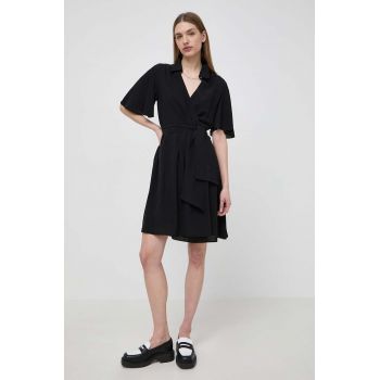 Karl Lagerfeld rochie culoarea negru, mini, evazati