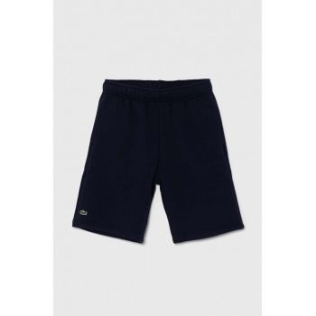 Lacoste pantaloni scurti copii culoarea albastru marin, melanj, talie reglabila