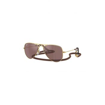 Ray-Ban ochelari de soare copii JUNIOR AVIATOR culoarea maro, 0RJ9506S