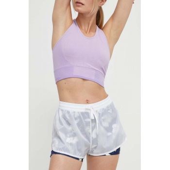 Roxy pantaloni scurți de alergare Pure Pursuit culoarea alb, modelator, medium waist, ERJNS03503