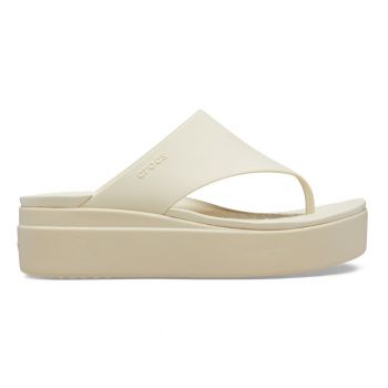 Slapi Crocs Brooklyn Flip Bej - Bone ieftini