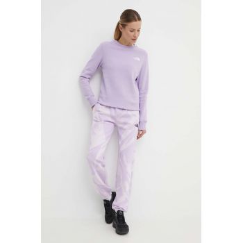 The North Face pantaloni de trening culoarea violet, modelator, NF0A881EUI61 de firma original