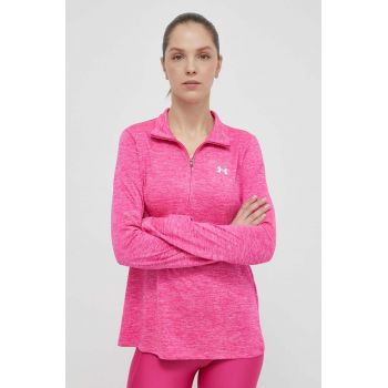 Under Armour hanorac de antrenament Tech 1 culoarea roz, modelator ieftin