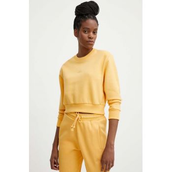 adidas bluza femei, culoarea galben, neted, IW1234