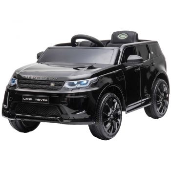 Masinuta electrica Chipolino SUV Land Rover Discovery cu scaun din piele si roti EVA black ieftina